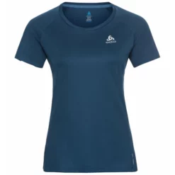 Sportshirt Odlo Crew Neck S/S Essential Chill-Tec Blue Wing Teal Damen