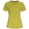 Sportshirt Odlo Crew Neck S/S Zeroweight Engineered Limeade Melange Damen -Camping Geschäft 1 313731 50080 1