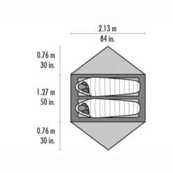 Zelt MSR Hubba Hubba NX Grey -Camping Geschäft 10316 msr hubba hubba nx floor plan 01
