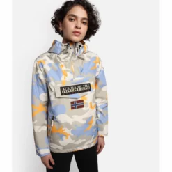 Jacke Napapijri Rainforest Summer Print 3 Violet Camo Damen -Camping Geschäft 13 NA4G7EF9Z HERO