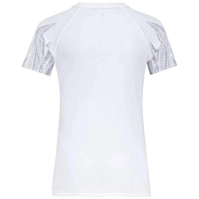 Sportshirt Odlo Crew Neck S/S Essential Print White Damen 4 Sportshirt Odlo Crew Neck S/S Essential Print White Damen – Bild 2