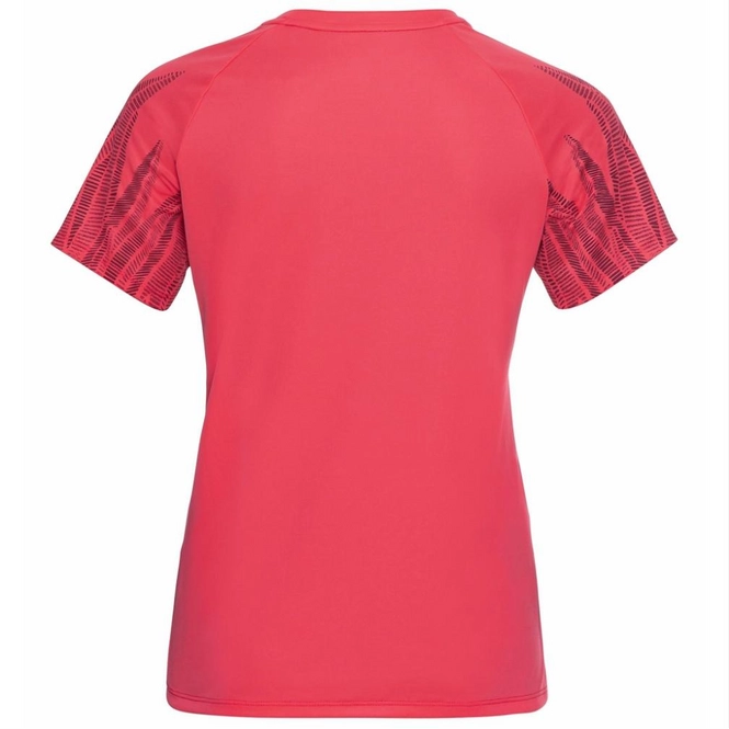 Sportshirt Odlo Crew Neck S/S Essential Print Paradise Pink Damen 4 Sportshirt Odlo Crew Neck S/S Essential Print Paradise Pink Damen – Bild 2