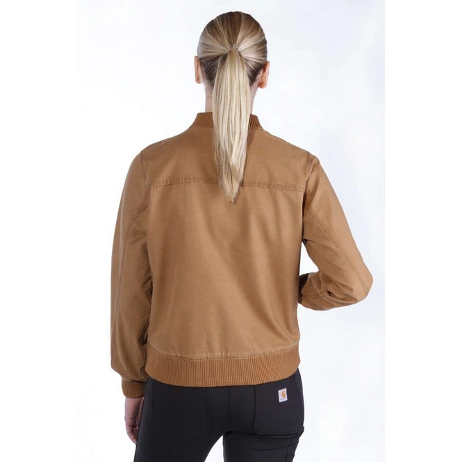 Jacke Carhartt Crawford Bomber Jacket Women Brown 4 Jacke Carhartt Crawford Bomber Jacket Women Brown – Bild 2