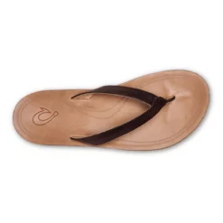 Flip-Flop OluKai Nonohe Dark Java Golden Sand Damen -Camping Geschäft 20440 48GS 004 W Nonohe DkjGlds 1024x1024