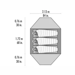 Zelt MSR Elixir 3 Tent Gray V2 -Camping Geschäft 3 10312 msr elixir 3 floorplan top 1