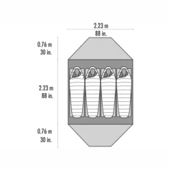 Zelt MSR Elixir 4 Tent Gray V2 9 Zelt MSR Elixir 4 Tent Gray V2 -Camping Geschäft 3 10313 msr elixir 4 floorplan top