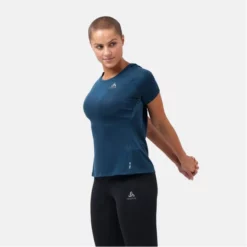 Sportshirt Odlo Crew Neck S/S Essential Chill-Tec Blue Wing Teal Damen -Camping Geschäft 3 313481 20592