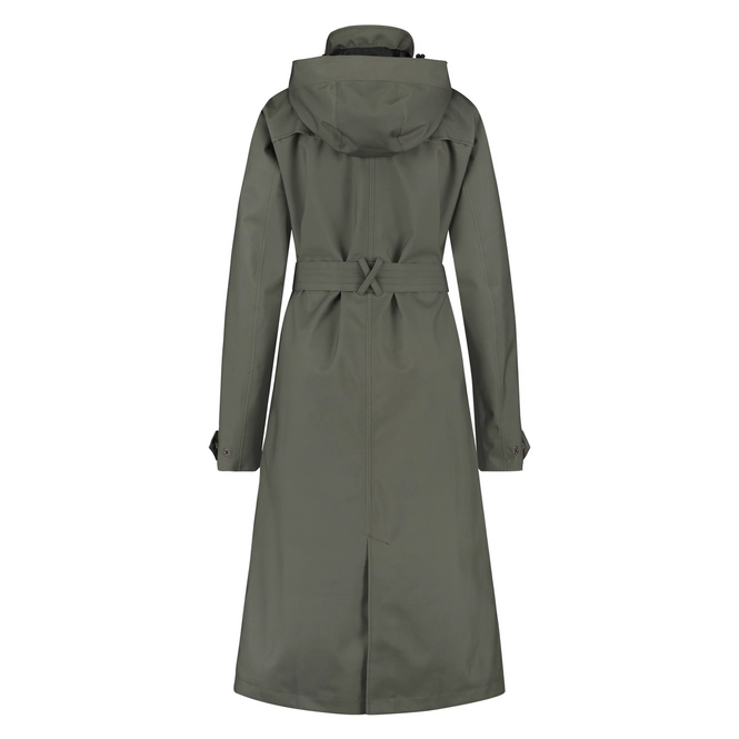 Regenjacke AGU Urban Outdoor Trench Coat Long Army Green Damen 6 Regenjacke AGU Urban Outdoor Trench Coat Long Army Green Damen – Bild 4