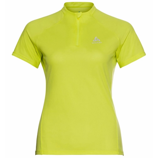 Sportshirt Odlo Crew Neck S/S 1/2 Zip Essential Limeade Damen 3 Sportshirt Odlo Crew Neck S/S 1/2 Zip Essential Limeade Damen