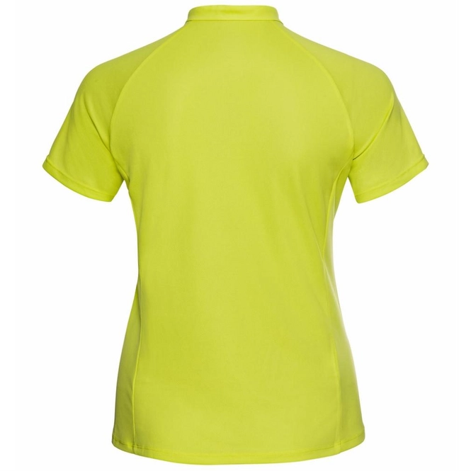 Sportshirt Odlo Crew Neck S/S 1/2 Zip Essential Limeade Damen 4 Sportshirt Odlo Crew Neck S/S 1/2 Zip Essential Limeade Damen – Bild 2