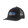 Kappe Patagonia P6 Logo LoPro Trucker Hat Black Unisex -Camping Geschäft 38283 BLK
