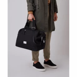 Reisetasche Sandqvist Milton Schwarz Mit Schwarzem Leder -Camping Geschäft 4 2413 4d069714c7 milton black sqa1380 01f1 original