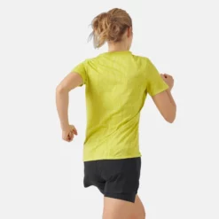 Sportshirt Odlo Crew Neck S/S Zeroweight Engineered Limeade Melange Damen -Camping Geschäft 4 313731 50080 2