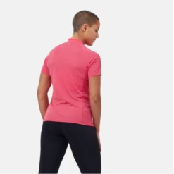Sportshirt Odlo Crew Neck S/S 1/2 Zip Essential Paradise Pink Damen -Camping Geschäft 4 313801 30782 2