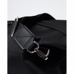 Reisetasche Sandqvist Milton Schwarz Mit Schwarzem Leder -Camping Geschäft 7 2413 89704d9338 milton black sqa1380 05 original