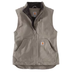 Weste Carhartt Sherpa Lined Mock Neck Vest Women Taupe Grey