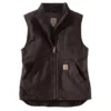 Weste Carhartt Sherpa Lined Mock Neck Vest Women Dark Brown -Camping Geschäft EU 104224 DKB F