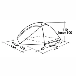 Zelt Easy Camp Meteor 200 Grün -Camping Geschäft Meteor20x1