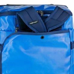 Reisekoffer Eagle Creek Cargo Hauler Wheeled Duffel XT CO Aizome Blue -Camping Geschäft overarching view 325 tuckaway straps