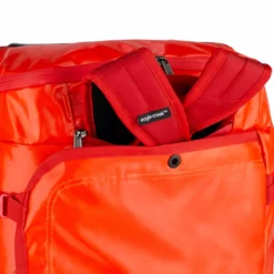 Koffer Eagle Creek Cargo Hauler Wheeled Duffel XT CO Rising Sun -Camping Geschäft overarching view 330 tuckaway straps