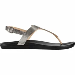 Sandale OluKai Ekekeu Silver Black Damen