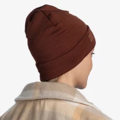 Mütze Buff Heavyweight Merino Wool Sienna -Camping Geschäft sienna6